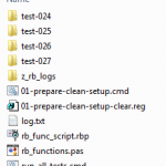 Folder with GUI test scripts